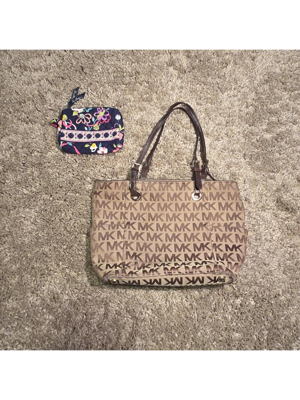 Vera Bradley Quilted Floral Cosmetic Bag + MK Tote bag